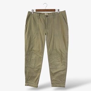 Able Tapered Chino Pants Size 29 Army Green Cropped Casual Preppy Academia